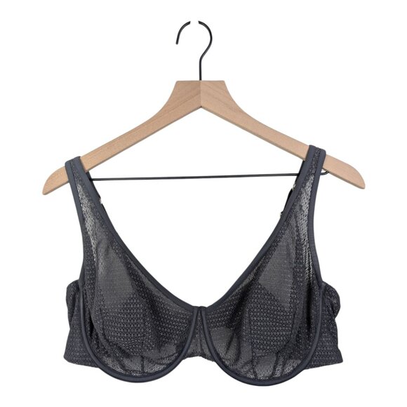ThirdLove | Unlined Modern Mesh Scoop Bra | 42C | Dark Grey - Picture 4 of 9
